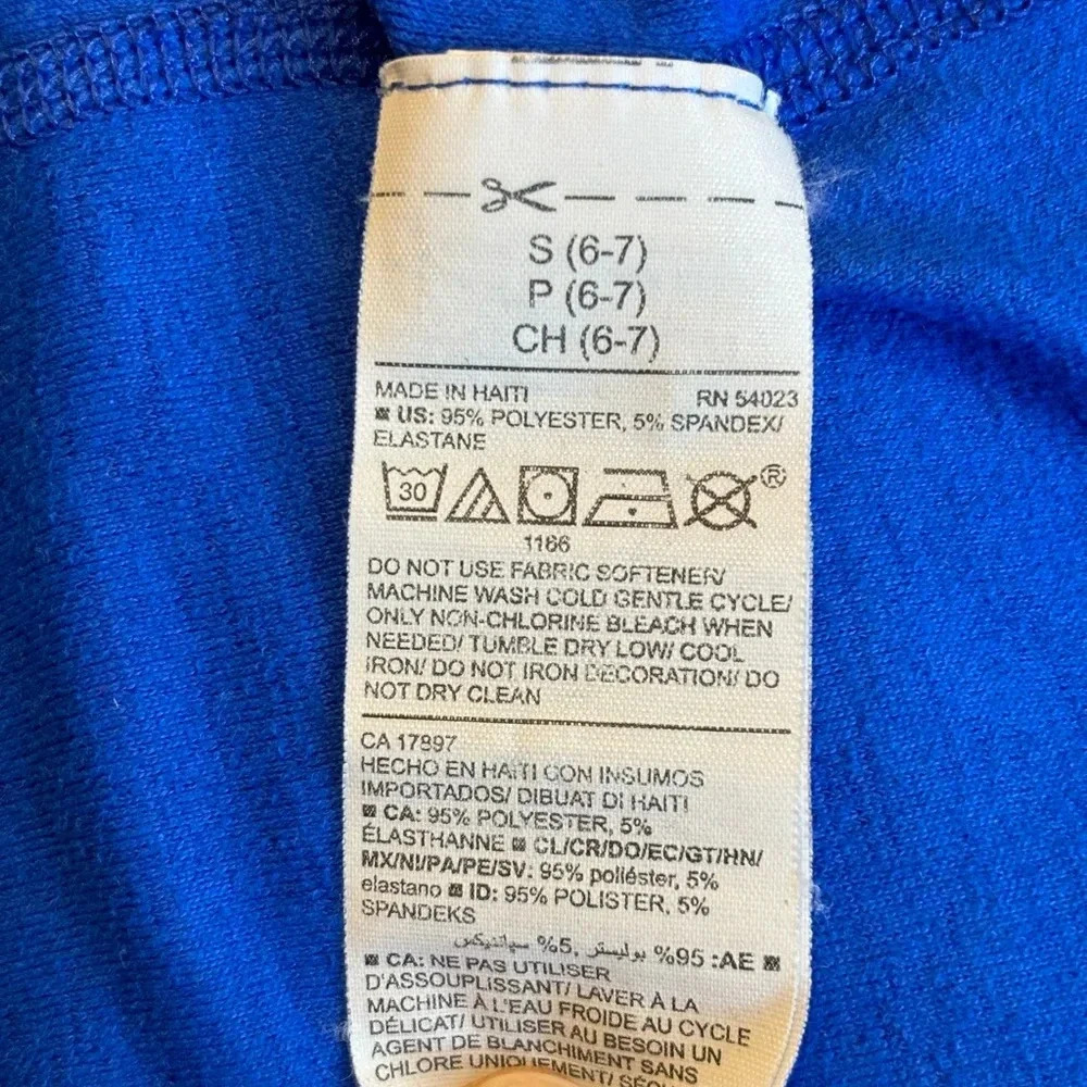 Old Navy Royal Blue Long Sleeve Athletic Thermal Under Shirt Size Small 6/7 - Picture 4 of 4